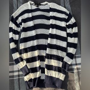 NWT - Navy and cream striped long cardigan - never worn!!